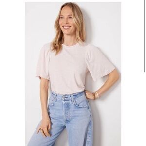 Evereve • Hayes Pink Flowy Sleeve Tee NWOT XS